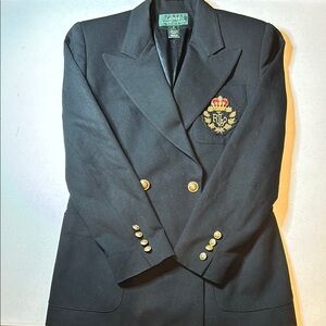 Ralph Lauren Black and Gold Blazer